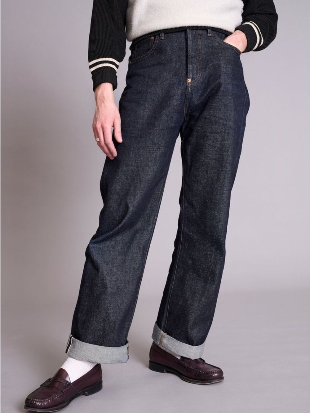 **🇬🇧 SCOTT FRASER COLLECTION Selvedge High-Waisted Jeans — Size 34x32**